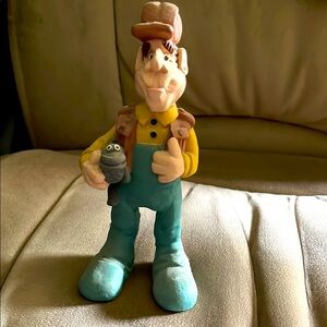 Cartoon Fisherman Figurine - Multicolor